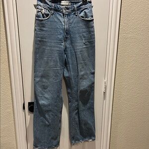 Abercrombie & Fitch Women's High Rise Jeans - Blue